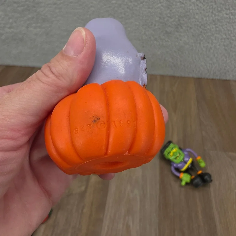 Vintage 90s Halloween Bundle Fun World Frankenstein BBI Pumpkin Stack Ghoulins